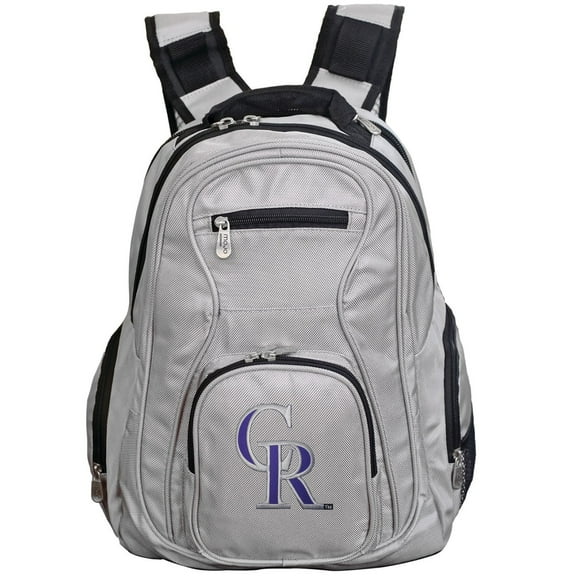 MLB Colorado Rockies Gray Premium Laptop Backpack