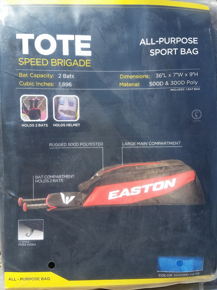 Easton Speed Brigade All Purpose Tote Sport 2 Bat and Helmet Bag Blue Baseball for sale online 
