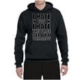 thumbnail image 2 of Wild Bobby I Hate You I Hate This Place See You Tomorrow Gym/Workout Unisex Graphic Hoodie Sweatshirt, Black, XX-Large, 2 of 5