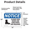 thumbnail image 2 of (2 Pack) Closed Toed Shoes And Long Pants Sign, 2 of 7