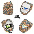 thumbnail image 5 of FORMRS Mini Backpack Purse for Women Quilted Travel Daypack Casual Shoulder Bag, Orange Geometric, 5 of 7