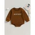 thumbnail image 2 of Bagilaanoe Newborn Baby Girl Boy Oversized Romper Sweatshirt Long Sleeve Bodysuit Letter Print Pullover 3M 6M 12M 18M Infant Casual Tee Tops, 2 of 7
