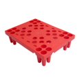 thumbnail image 1 of Base de almacenamiento para suelo tipo palé, impermeable, apilable, 40x30x10 cm, multifuncional. Rojo, 1 of 9