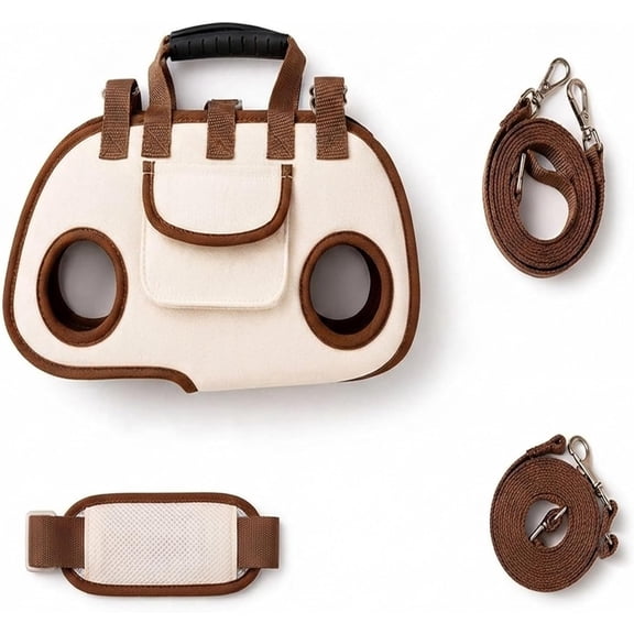 2-in-1 Portable Breathable Pet Carrier,Purse Dog Carrier,Horizontal Ergonomic Small Dog Cat Travel Bag