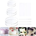 thumbnail image 3 of MasteelfCA 1 Set 11Pcs Round Cake Discs Cake Scrapers Cake Decorating Tools (Transparent), 3 of 7