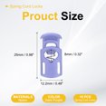 thumbnail image 2 of Uxcell Spring Cord Locks Plastic Single Hole Toggle Stopper for Drawstrings and DIY Projects Purple, 2 of 6
