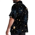 thumbnail image 3 of Virgo Constellation Men's Short Sleeve Poplin Shirt, Casual Printed Button Down Top for Summer Beach, Spread Collar Unisex Beach Shirt, 3 of 6