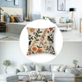 thumbnail image 5 of Embroidered Throw Pillow Covers  Vintage Birds with Orange Flowers Farmhouse Pillow Cushion Cases Decorative Pillowcases Home Decor Square Floral Pillow Case, 5 of 7