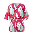 thumbnail image 7 of Lollipie Womens Romper V Neck Batwing Sleeve Casual Allover Print Outfits Loose Short One Piece Jumpsuits with Pockets Short Sleeves Jumpsuits Wide leg Outfit, 7 of 7