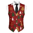 thumbnail image 4 of Uorisanigo Christmas Tree Print Mens Vests Casual Size 3XL V Neck Vest for Men Casual Lightweight with Pockets Waistcoat Suit Vest Fashion for Men, 4 of 7