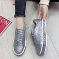 thumbnail image 6 of OAVQHLG3B New Style Sequined Flat Lace-up Casual Women's Single Shoes Shallow Mouth Platform Shoes, 6 of 6