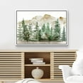 thumbnail image 4 of wall26 Framed Canvas Print Wall Art Watercolor Mountain Forest Landscape Nature Wilderness Illustrations Modern Rustic Scenic Colorful for Living Room, Bedroom, Office - 16"x24"White, 4 of 7