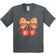 thumbnail image 3 of Inktastic 67th Anniversary Heart Bow and Cherries Youth T-Shirt, 3 of 5