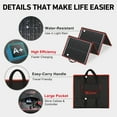 thumbnail image 6 of DOKIO 160W 18V Portable Solar Panel Kit (ONLY 9lb) Folding Solar Charger with 2 USB Outputs for 12v Batteries/Power Station AGM LiFePo4 RV Camping Trailer Car Marine, 6 of 10