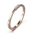 thumbnail image 2 of 0.06ct Round Three Stone Diamond Moissanite 10K Rose GoldWedding Band, 2 of 4