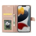 thumbnail image 2 of Dteck Case for iPhone 15 Pro,Magnetic Leather Card/Cash Slot Wallet Case Shockproof Rubber Kickstand Full Body Protective Cover, Rosegold, 2 of 7