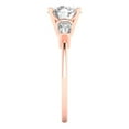 thumbnail image 3 of 2 ctw 3 Stone Anniversary Ring for Women | Round Cut Moissanite | Hyperallergenic Solid 18K Rose Gold, 3 of 5