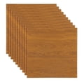 thumbnail image 1 of Uxcell 20 piezas de azulejos autoadhesivos para salpicaduras 11.8"x11.8" PVC pared textura de madera gruesa autoadhesiva impermeable para cocina y baño, marrón oscuro, 1 of 7