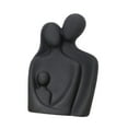 thumbnail image 2 of Escultura de pareja de cerámica, estatua artística de pareja abrazándose, figura para el Día de San Valentín Negro, 2 of 9