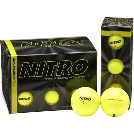 Nitro Golf Distance Golf Balls, Yellow, 24 Pack (The Best Golf Balls For Distance)
