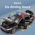 thumbnail image 4 of Coche de policía de aleación para niños, juguete para niños, modelo de decoración, apertura de seis puertas, 110, simulación de coche de policía, vehículo no controlado por Radio, 4 of 5