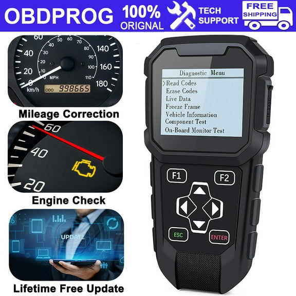 OBDPROG MT401  OBD2 Scanner Car Odometer Mileage Correction Adjustment Reset Tool, Cluster Adjust Diagnose Cluster Reset Diagnostic Tool