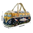 thumbnail image 2 of Unisex Boho Quilted Weekender Bag Large Capacity Travel Duffle Bag Vintage Hippie Carry On Tote Overnight Bag Lightweight Gym Yoga Luggage Retro Van Print Weekend Tote for Women Men Road Trip Travel, 2 of 5