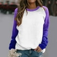 thumbnail image 2 of Vedolay Clothes for Women Plus Size Casual Loose Hooded Long-Sleeved Sweater Solid Color Top Purple,S, 2 of 5