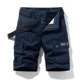 thumbnail image 4 of Pantalones cortos de trabajo de marca de moda de estilo americano para hombres, pantalones casuales de pierna recta y corte holgado con múltiples bolsillos, esenciales de verano, envío gratis, 4 of 5