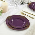 thumbnail image 5 of BalsaCircle 10 Purple Round 10" Disposable Plastic Salad Dinner Plates Gold Embossed Baroque Trim Party Events Decorations, 5 of 7