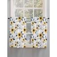 thumbnail image 3 of Tier Curtains 45 Inches Long, Sunflower Window Treatment Curtain Drapes, Spring Floral Vintage Summer Botanical Small Curtain Drapes for Bathroom Laundry Room, 27.5"x45", 2 Panels, 3 of 7