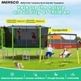 thumbnail image 4 of Mersco 14FT Heavy Duty Trampoline with Enclosure Net ,Swing Set Outdoor Big Trampoline for Backyard,Kids Trampoline with Basketball Hoop,Birthday and Holiday Gifts for Kids,Green, 4 of 13