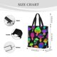 thumbnail image 3 of Fotbe Bright Mushrooms Bolsa Tote con Estampado para Mujer, Bolsos con Cremallera, Bolsa de Hombro Casual de Gran Capacidad con Bolsillos Internos, 3 of 7
