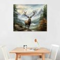 thumbnail image 2 of COMIO Entrance Painting Canvas Prints Golden Deer  Animal Wall Art for Living Room Luxury Pictures Modern Decor, 2 of 4