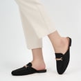 thumbnail image 7 of Ecetana Women's Mules Classic Suede Slip On Shoes Closed Toe Backless Flat Loafer Slides for Business Work Office Casual, 7 of 7