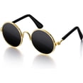 thumbnail image 1 of Lunettes de Soleil pour Chien Rétro PetClassic Rondes Lunettes pour Chien Métal Chat Chiot Lunettes Hippies Costumes pour Chats et Chiens, Accessoires pour Photos Cosplay Costume de Fête, 1 of 7