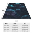 thumbnail image 3 of Vsdgher Ice blue light spot jellyfish Ultra-Soft Micro flannel Blanket Throw Blankets for Couch Sofa, Bed (4 sizes)-50"x40", 3 of 7
