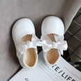 thumbnail image 3 of Zapatos de cuero para niñas, mocasines con lazo y suela suave para caminar, zapatos de cuna, zapatos de princesa para vestido de novia, zapatos planos Mary Jane, zapatillas ligeras para bebés rec, 3 of 5