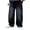 Black, variant on Teen Boys Jeans Size 16-18 Children's Solid Color Leisure Sports Fleece-Lined Warmth Wide Leg Pants Full Length Pants Pants