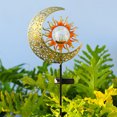 thumbnail image 3 of sweethay Luz de jardín alimentada por energía Solar, portátil, extraíble, para exteriores, Luna, sol, resistente al agua, elegante lámpara de clavija Iluminación y accesorios sweethay HA073254-00B, 3 of 6