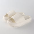 thumbnail image 2 of Linfrsh Clouds Anti-Slip Slippers for Women and Men, Shower Bathroom Slides Sandals House Slippers Comfort Thick Sole Slides White,9, 2 of 4