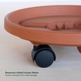 thumbnail image 2 of Bloem 16" Terra Cotta Round Planter Pot Caddy with Wheels, 150lb Capacity, 2 of 2