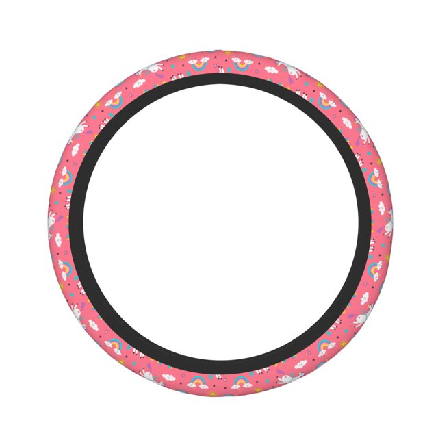 Fotbe Yoga Unicorn Funda para Volante Universal de 15 pulgadas, Accesorios para Auto para Hombre y Mujer, Protector de Volante Cómodo para SUV y Sedán