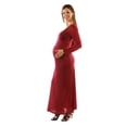 thumbnail image 3 of Maternity Scoop Neck Long Sleeve Maxi Dress, 3 of 4