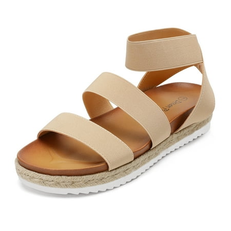 

Dream Pairs Women s Platform Wedge Sandals JIMMIE NUDE Size 7.5