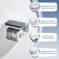 thumbnail image 4 of Soporte para papel higiénico ApluSee de níquel cepillado con estante para teléfono, 4 of 9