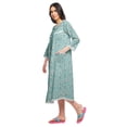 thumbnail image 2 of Moomaya Coton Femme Longueur Genou Manches 3/4 Chemise de Nuit Imprimée Tenue de Nuit, 2 of 5