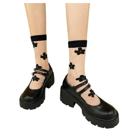 

Lacyhop Platform Pumps for Women Ankle Strap Mary Jane Shoe Gothic Lolita Cosplay Shoes