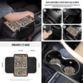 thumbnail image 5 of Yuyamidu Brown Cow Print Car Seat Cover Set of 12 Western Aztec Front Seat Covers Steering Wheel Cover Seatbelt Pads Armrest Cover Trash Can Air Vent Holder Rearview Mirror Cover Coasters Keychain, 5 of 7