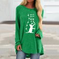 thumbnail image 1 of Chemises pour Femmes Mode Décontractée Ample Col Rond Imprimé Chat Manches Longues T-Shirt Haut Mignon Été Hauts pour Femmes en Liquidation, 1 of 4
